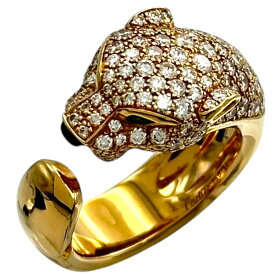 カルティエ Cartier パンテールドゥカルティエリング ゴールド 750/ダイヤモンド/エメラルド/オニキス ジュエリー【中古】