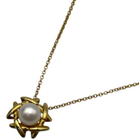 ティファニー TIFFANY＆CO キスアラウンドネックレス ゴールド 750 パール ジュエリー【中古】