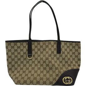 グッチ GUCCI ニューブリット トートバッグ 169946 ブラウン GGキャンバス レディース トートバッグ【中古】