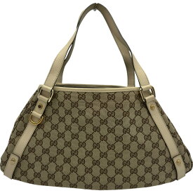 グッチ GUCCI アビー トートバッグ 130736 アイボリー GGキャンバス レディース トートバッグ【中古】