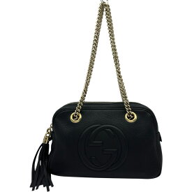 グッチ GUCCI ソーホー チェーンハンドバッグ 308983 ブラック レザー レディース ハンドバッグ【中古】