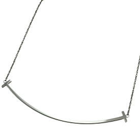 ティファニー TIFFANY＆CO Tスマイルネックレスラージ ホワイトゴールド Au750 ジュエリー【中古】