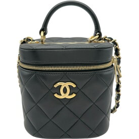 シャネル CHANEL トレンディCC バニティチェーンショルダー AS1626 29番台 ブラック ゴールド金具 カーフ レディース ショルダーバッグ【中古】