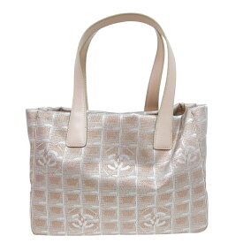 シャネル CHANEL ニュートラベルライントートPM A20457 ベージュ ナイロンジャガード レディース トートバッグ【中古】