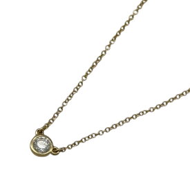 ティファニー TIFFANY＆CO バイザヤードネックレス ゴールド Au750/ダイヤモンド ジュエリー【中古】