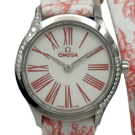 オメガ OMEGA デビル ミニ トレゾア 26mm 428.17.26.60.04.003 ホワイト ステンレススチール クオーツ レディース 腕時計【中古】