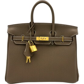 エルメス HERMES バーキン25 K刻 エトゥープ ゴールド金具 トゴ レディース ハンドバッグ【中古】