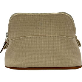 エルメス HERMES ボリードポーチ15 アイボリー系 シルバー金具 トワル レディース ポーチ【中古】