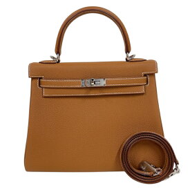 エルメス HERMES ケリー25 W刻印　(2024年製) ゴールド トゴ レディース ハンドバッグ【中古】