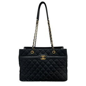 シャネル CHANEL マトラッセ　チェーントートバッグ 21番台 ブラック ソフトキャビアスキン レディース トートバッグ【中古】