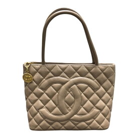 シャネル CHANEL 復刻トート A01804 7番台 ベージュ キャビアスキン レディース トートバッグ【中古】
