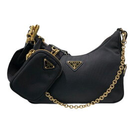 プラダ PRADA Re-Edition2005ショルダーバッグ 1BH204 ブラック ナイロン レディース ショルダーバッグ【中古】