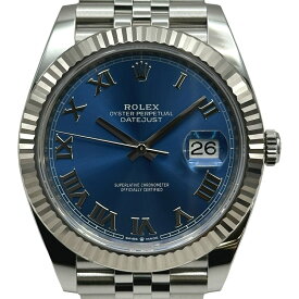 ロレックス ROLEX デイトジャスト 41 126334 アズーロブルー ホワイトゴールド/ステンレススチール 自動巻き メンズ 腕時計【中古】