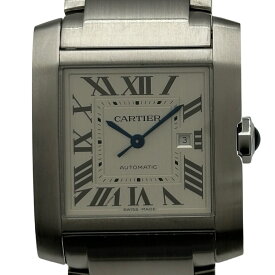 カルティエ Cartier タンクフランセーズLM WSTA0067 シルバー ステンレススチール 自動巻き メンズ 腕時計【中古】