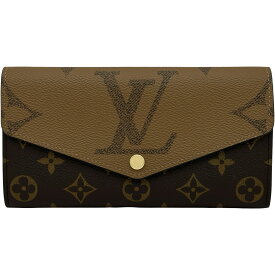 ルイ・ヴィトン LOUIS VUITTON ポルトフォイユ・サラ M80726 ブラウン モノグラム・ジャイアント・リバース レディース 長財布【中古】