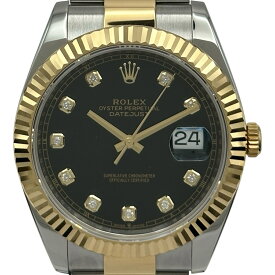 ロレックス ROLEX デイトジャスト41 126333G ブラック ゴールド/ステンレススチール 自動巻き メンズ 腕時計【中古】