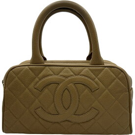 シャネル CHANEL ココマーク ミニ ボストン A20996 8番台 ベージュ ゴールド金具 キャビア レディース ハンドバッグ【中古】