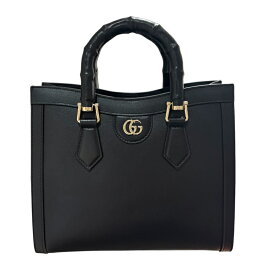 グッチ GUCCI ダイアナ2WAYトートバッグ 832982 ブラック レザー レディース トートバッグ【中古】