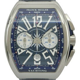 フランク・ミュラー FRANCK MULLER ヴァンガード クロノグラフ V45CCDT ブルー ステンレススチール 自動巻き メンズ 腕時計【中古】