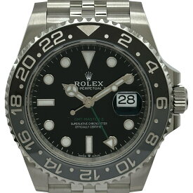 ロレックス ROLEX GMTマスター2 126710GRNR ブラック ステンレススチール 自動巻き メンズ 腕時計【中古】