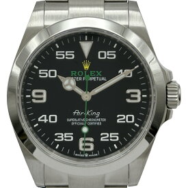 ロレックス ROLEX エアキング 126900 ブラック ステンレススチール 自動巻き メンズ 腕時計【中古】