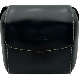 ロエベ LOEWE ボックスショルダーバッグ ネイビー カーフ レディース ショルダーバッグ【中古】