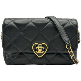 シャネル CHANEL マトラッセハートモチーフチェーンショルダー AS3986 ブラック/ゴールド金具 ラムスキン レディース ショルダーバッグ【中古】