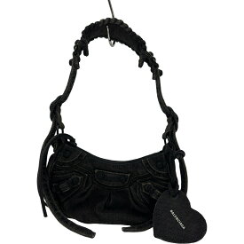 バレンシアガ BALENCIAGA ルカゴールXS ショルダーバッグ 371309 ブラック ブラック金具 デニム レディース ショルダーバッグ【中古】