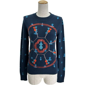 エルメス HERMES カシミヤニットセーター ネイビー カシミヤ レディース セーター【中古】
