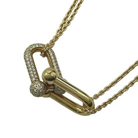 ティファニー TIFFANY＆CO ハードウェア ラージダブルリンク ネックレス ゴールド Au750/ダイヤモンド ダイヤモンド ジュエリー【中古】