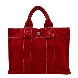 エルメス HERMES フールトゥトートPM レッド トワル レディース ハンドバッグ【中古】