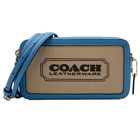 コーチ COACH タビーショルダーバッグ26 ベージュ/ブルー キャンバス/レザー レディース ショルダーバッグ【中古】