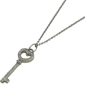 ティファニー TIFFANY＆CO ハートキーネックレス プラチナ Pt950 ジュエリー【中古】