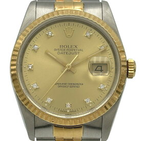 ロレックス ROLEX デイトジャスト 16233G シャンパンゴールド ゴールド/ステンレススチール 自動巻き メンズ 腕時計【中古】