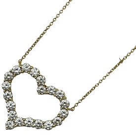 ティファニー TIFFANY＆CO センチメンタルハートネックレス ゴールド 750 ダイヤモンド ジュエリー【中古】