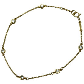 ティファニー TIFFANY＆CO バイザヤードブレス ゴールド 750 ダイヤモンド ジュエリー【中古】