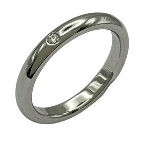 ティファニー TIFFANY＆CO スタッキングリング プラチナ Pt950 ダイヤモンド ジュエリー【中古】