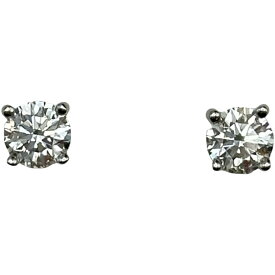 ティファニー TIFFANY＆CO ソリティアダイヤスタッドピアス プラチナ Pt950 ダイヤモンド ジュエリー【中古】