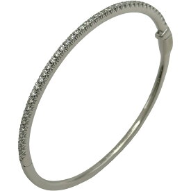 ティファニー TIFFANY＆CO メトロヒンジブレスレット ホワイトゴールド Au750 ダイヤモンド ジュエリー【中古】