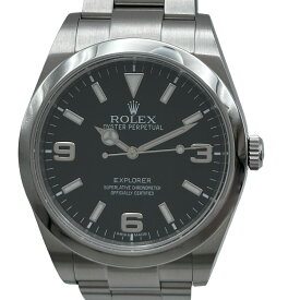 【6/1〜 最大30,000円OFFクーポン！】ロレックス ROLEX エクスプローラー1 214270 ブラック ステンレススチール 自動巻き レディース 腕時計【中古】