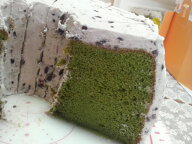 抹茶シフォンケーキ（あずきクリーム）個包装10ピース冷蔵便