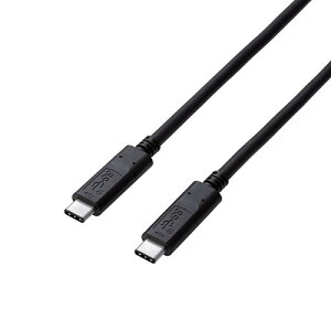 �G���R�� USB3.1�P�[�u��/Gen2/C-C�^�C�v/�F�ؕi/PD�Ή�/5A�o��/1.0m/�u���b�N USB3-CC5P10NBK