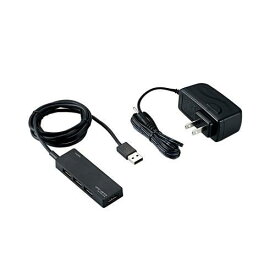エレコム USB2.0ハブ(ACアダプタ付) 約1.5m ブラック U2H-AN4SBK