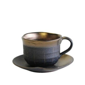 M0975 コーヒーC/S 金彩十草 黒 和食器