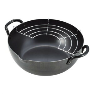 共柄天ぷら鍋 20cm アミ付 3808844