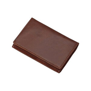 (まとめ) レイメイ藤井 メモホルダー付名刺入(合皮製)ブラウン GLN1054C 【×2セット】