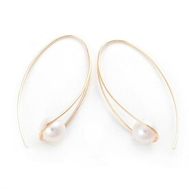 あこや真珠 パール ピアス K10 イエローゴールド ジプシー フック ピアス 7mm 7ミリ珠 アコヤ 本真珠 真珠