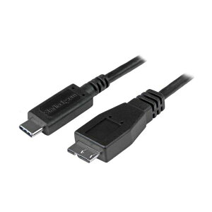 StarTech.com USB C-Micro B変換ケーブル 0.5m オス・オス ブラック USB31CUB50CM1本