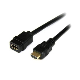 【訳あり・在庫処分】（まとめ）StarTech.com HDMI延長ケーブル 2m オス/メス ウルトラHD 4K2K対応 ブラック HDEXT2M 1本 【×5セット】
