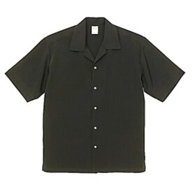 形状安定シルキータッチ半袖シャツ ブラック M